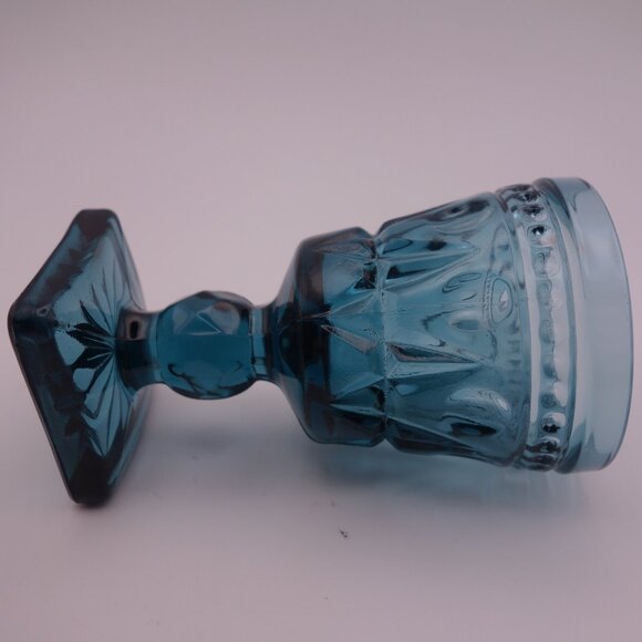 Set of Seven(7) Blue Glasses with Square Base - Picture 10 of 13